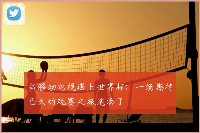 当移动电视遇上世界杯：一场期待已久的观赛之旅泡汤了